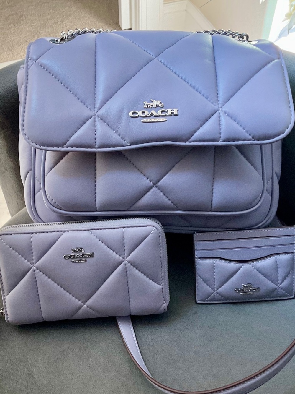 COACH KLARE CROSSBODY 25 3 PIECE SET IN LILAC MIST